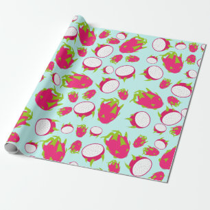 Papier Cadeau Motif de fruits dragon