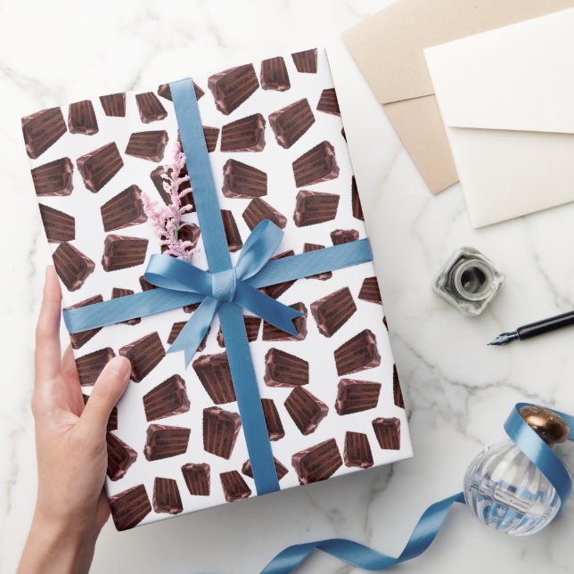 Papier Cadeau Motif de gâteau au chocolat (Cadeaux)