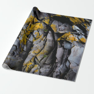 Papier Cadeau Motif de géologie crevasses de paroi rocheuse