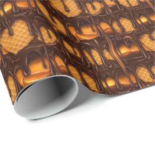 Papier Cadeau Motif de glace fondante en carrelage mignon