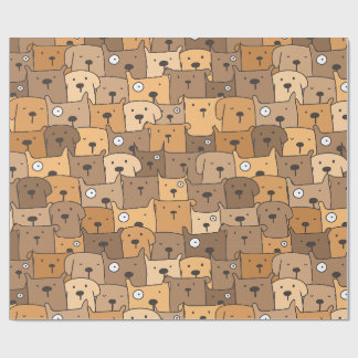 Papier Cadeau Motif de gribouillis de chien