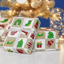 Motif de grille de Noël moderne et festif