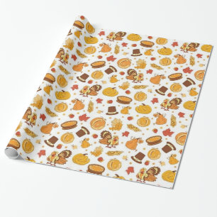 Papier Cadeau Motif de jour de thanksgiving