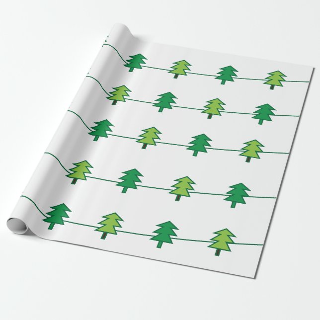 Papier Cadeau Motif de la bande de l'arbre de Noël (Déroulé)