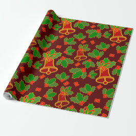 Papier Cadeau Motif de la cloche de Noël