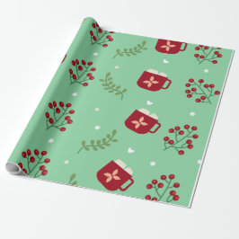 Papier Cadeau Motif de la Coupe pour Noël