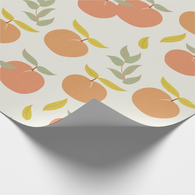Papier Cadeau Motif de la feuille et de la feuille rétro (Coin)
