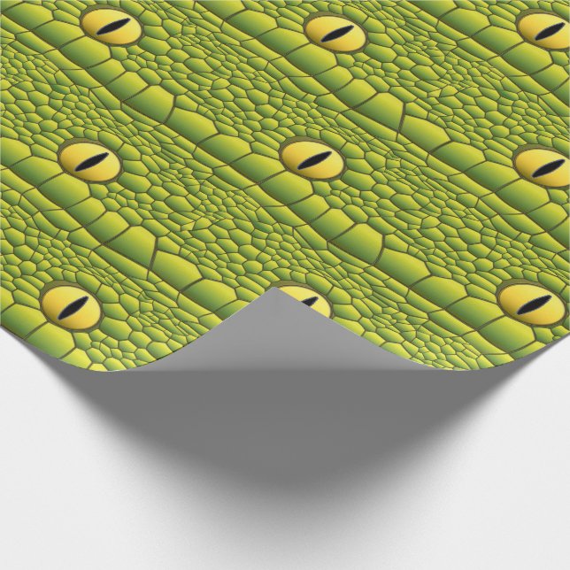 Papier Cadeau Motif De La Peau Et Yeux Reptiles De Serpent (Coin)
