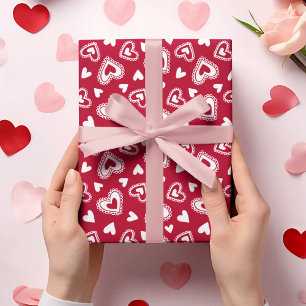 Papier Cadeau Motif de la Saint Valentin