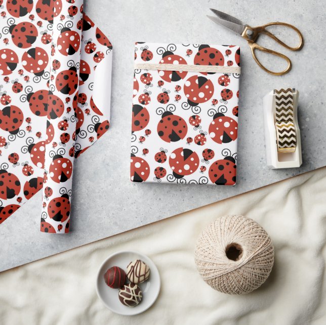 Papier Cadeau Motif De Ladybugs, Mignons Ladybugs, Red Ladybugs (Artisanat)