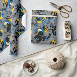 Papier Cadeau Motif de lancer à fond Batman