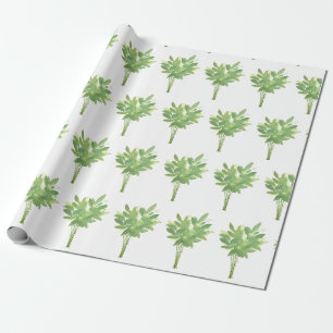 Papier Cadeau Motif de l'aquarelle du jardin botanique de la men