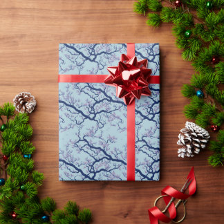Papier Cadeau Motif de l'arbre de fleurs de cerisiers