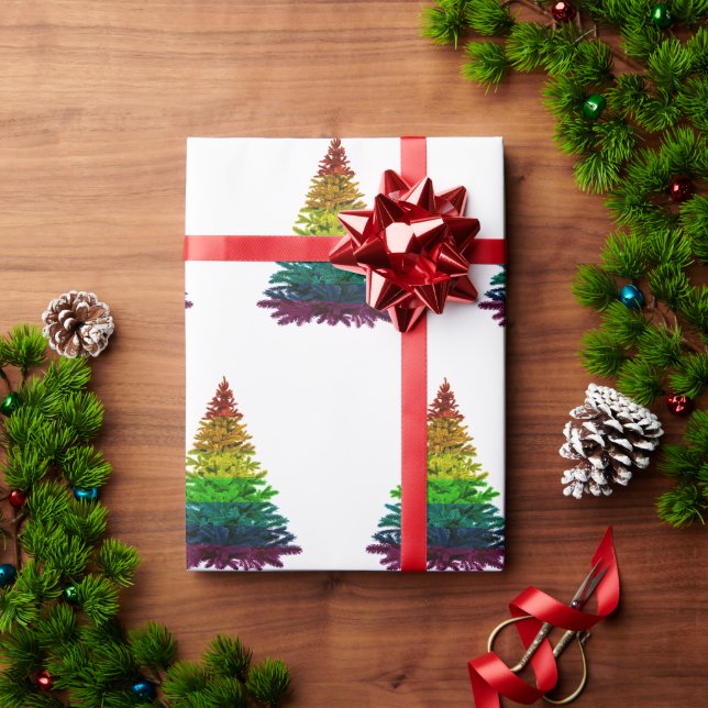 Papier Cadeau Motif de l'arbre de Noël (Cadeau de vacances)
