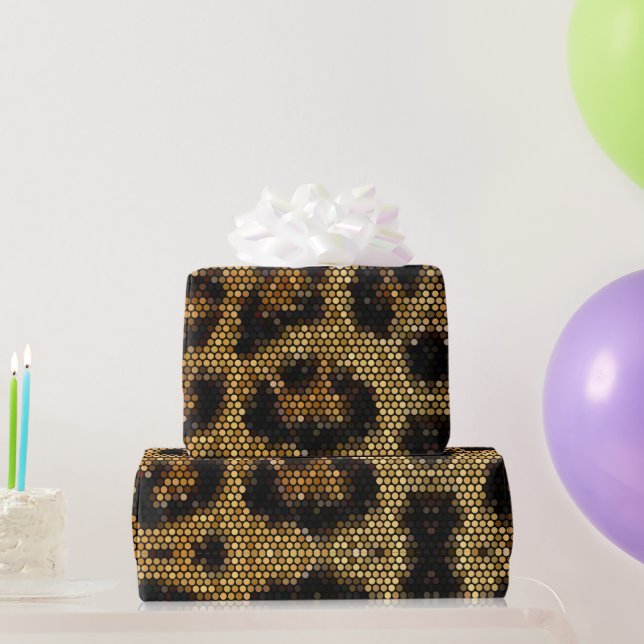 Papier Cadeau Motif de léopard Brown (Cadeaux de fête)