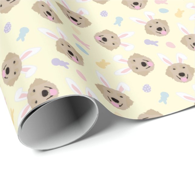 Papier Cadeau Motif de l'épreuve de Pâques Bunny (Coin rond)