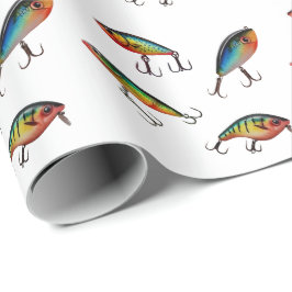 Papier Cadeau Motif de leurre de pêche
