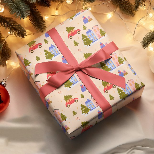 Papier Cadeau Motif de l'illustration de la maison d'arbre de No (Créateur téléchargé)