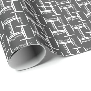 Papier Cadeau Motif de l'ingénieur de poutres en acier