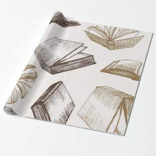 Papier Cadeau Motif de livre