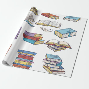 Papier Cadeau Motif de livre