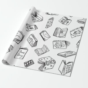 Papier Cadeau Motif de livre