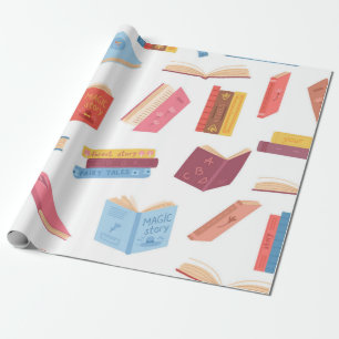 Papier Cadeau Motif de livre