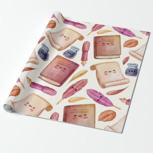Papier Cadeau Motif de livre