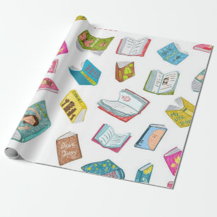 Papier Cadeau Motif de livre