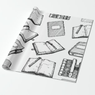 Papier Cadeau Motif de livre