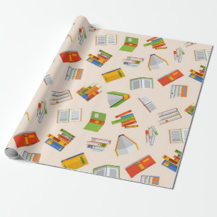 Papier Cadeau Motif de livre