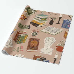 Papier Cadeau Motif de livre