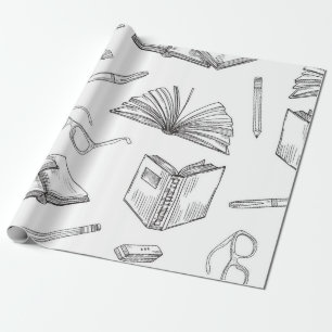 Papier Cadeau Motif de livre
