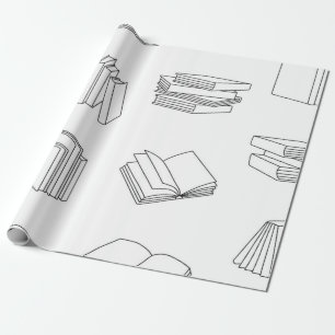Papier Cadeau Motif de livre