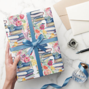 Papier Cadeau Motif de livres en mosaïque mignon 