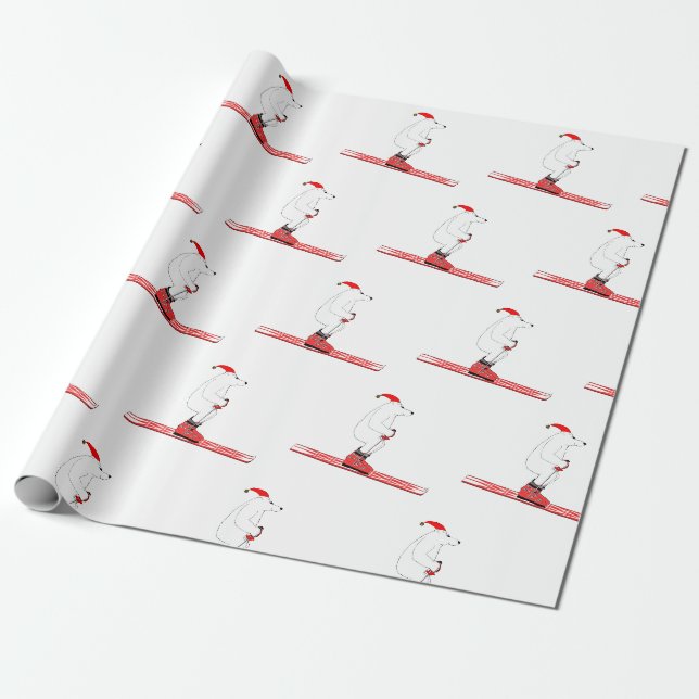 Papier Cadeau Motif de l'ours polaire (Déroulé)