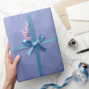Papier Cadeau Motif de maillage géométrique dégradé gris bleu