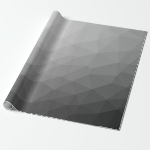 Papier Cadeau Motif de maille géométrique à dégradé gris