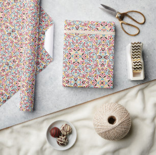 Papier Cadeau Motif de mandala géométrique classique pour mariag