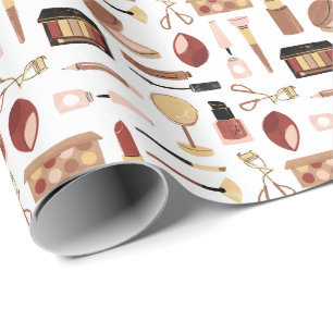 Papier Cadeau Motif de maquillage cosmétique