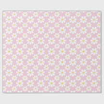 Motif de marguerite rose blanc