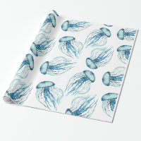 Motif de méduses d'aquarelle