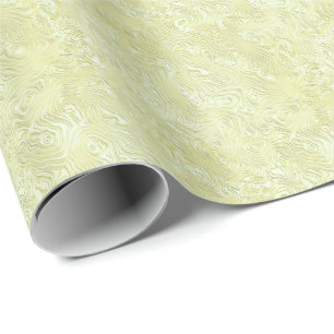 Papier Cadeau Motif de moire fausse soie soyeux en jaune scintil