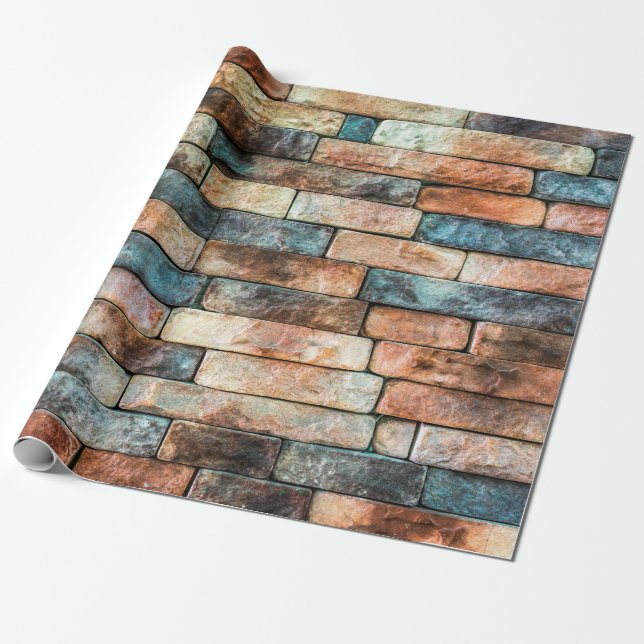 Papier Cadeau Motif de mur damm en grès (Déroulé)