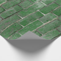 Motif de mur de briques vertes