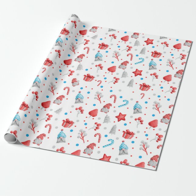 Papier Cadeau Motif de nains, Cadeaux, Bonbons (Déroulé)