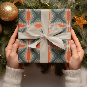 Papier Cadeau Motif de Noël Abstrait vintage
