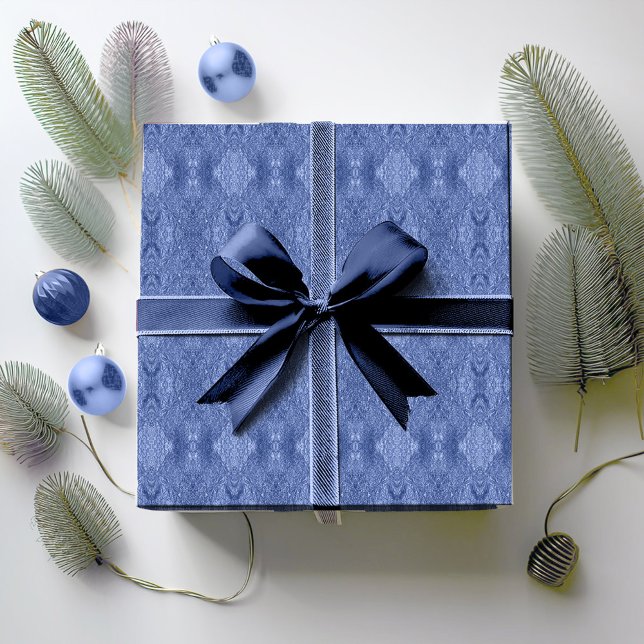 Papier Cadeau Motif de Noël bleu#32 ID1009 (Créateur téléchargé)