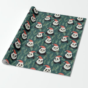 Papier Cadeau Motif de Noël de Cute Panda