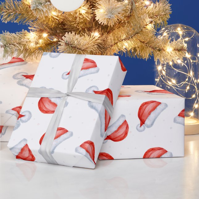 Papier Cadeau Motif de Noël de Santa Hat (Vacances)